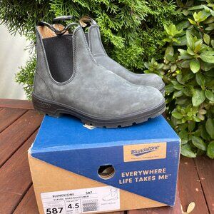 Blundstone Leather Chelsea Boots 587 - Rustic Black, USAW size 7.5